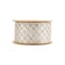 LaRibbons 2 1/2" Wired Ribbon | Gold Cross on White | 10 Yard Roll